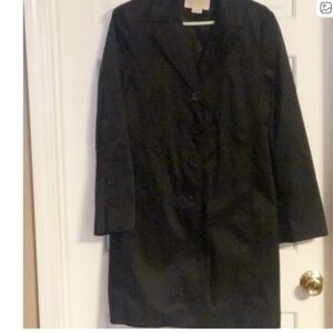Michael Kors Black Trench Coat Sz M